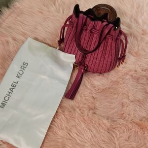 Michael Kors Pink Drawstring Bag